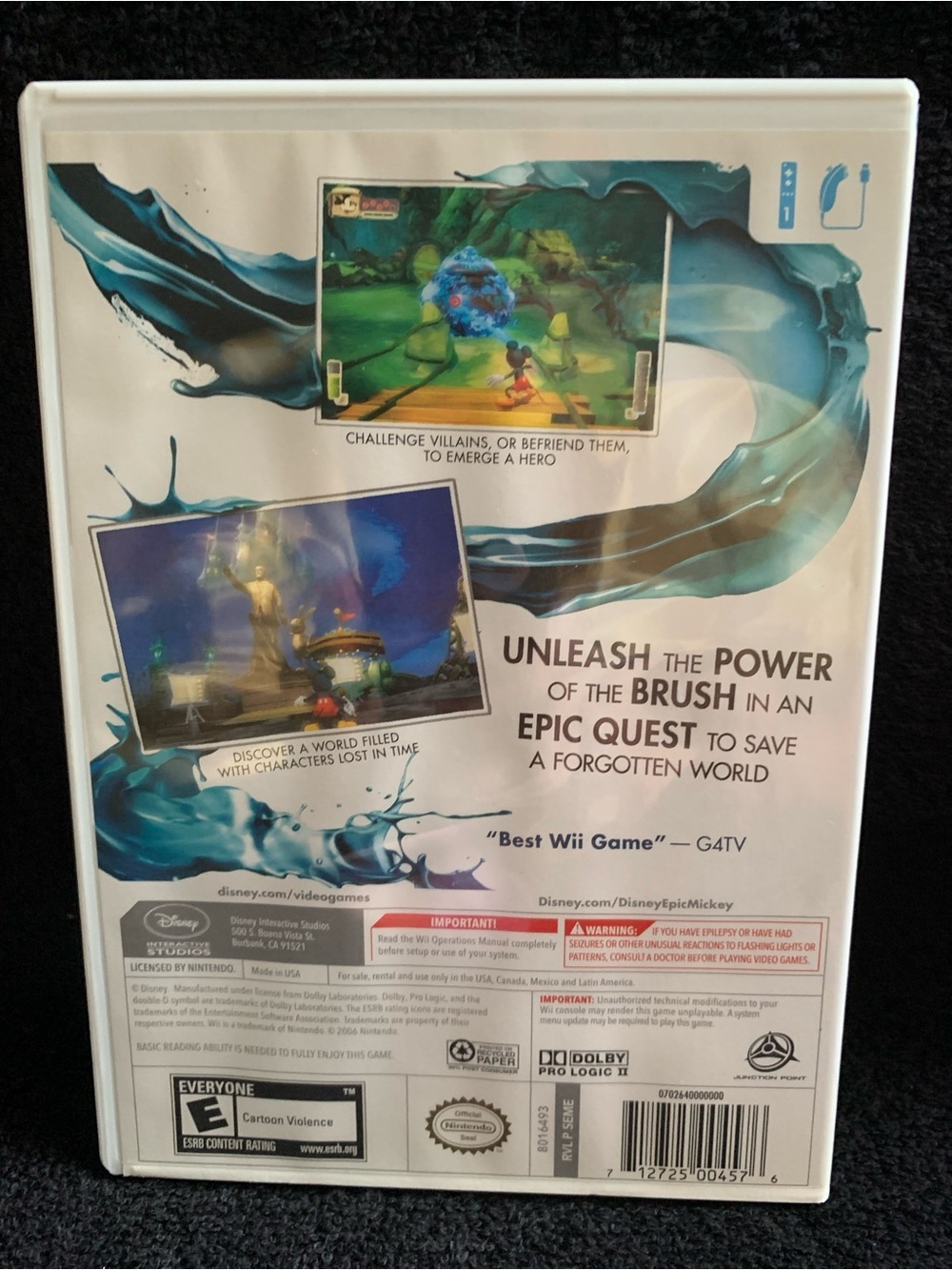 Nintendo Wii 2010 Disney Epic Mickey - Picture 3 of 5
